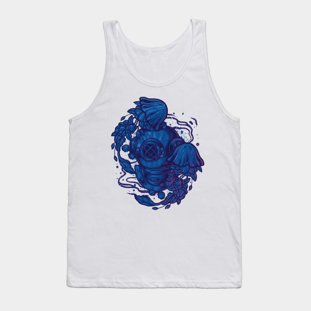 Diving jelly fish Tank Top by vhiente